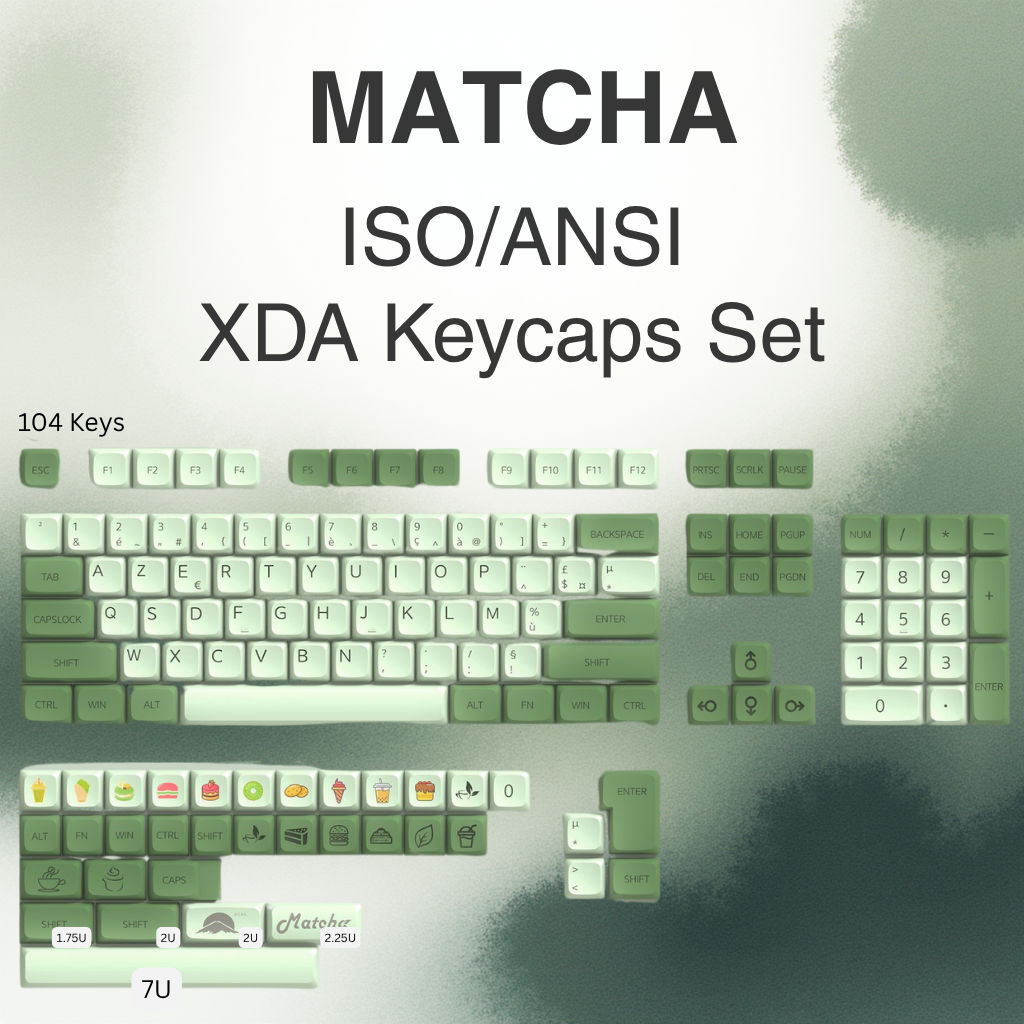 Matcha ISO/ANSI XDA Keycaps Set