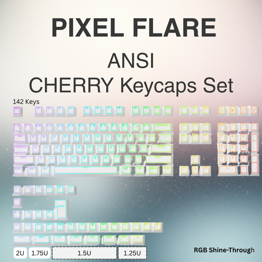 Pixel Flare ANSI CHERRY Keycaps Set