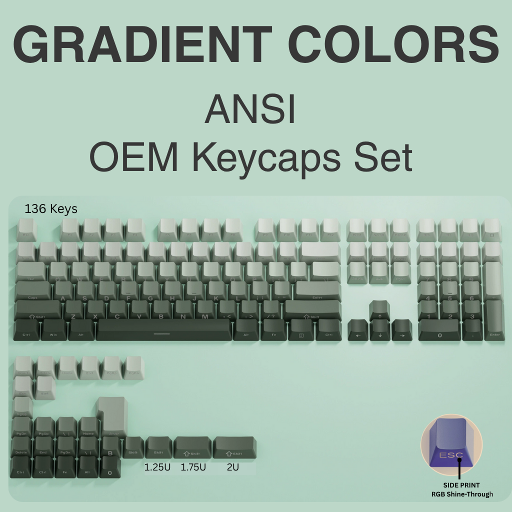 Gradient Colors Keycaps Set