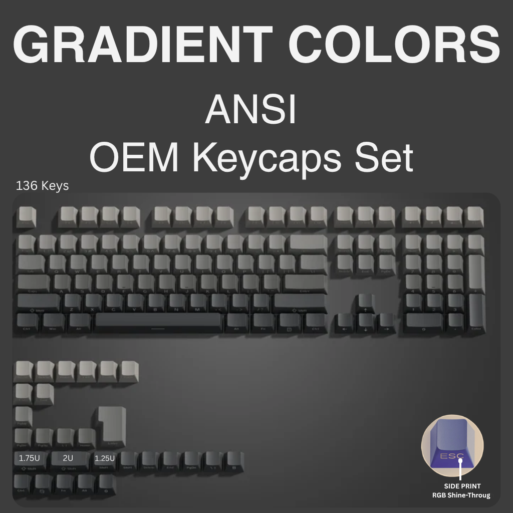 Gradient Colors Keycaps Set